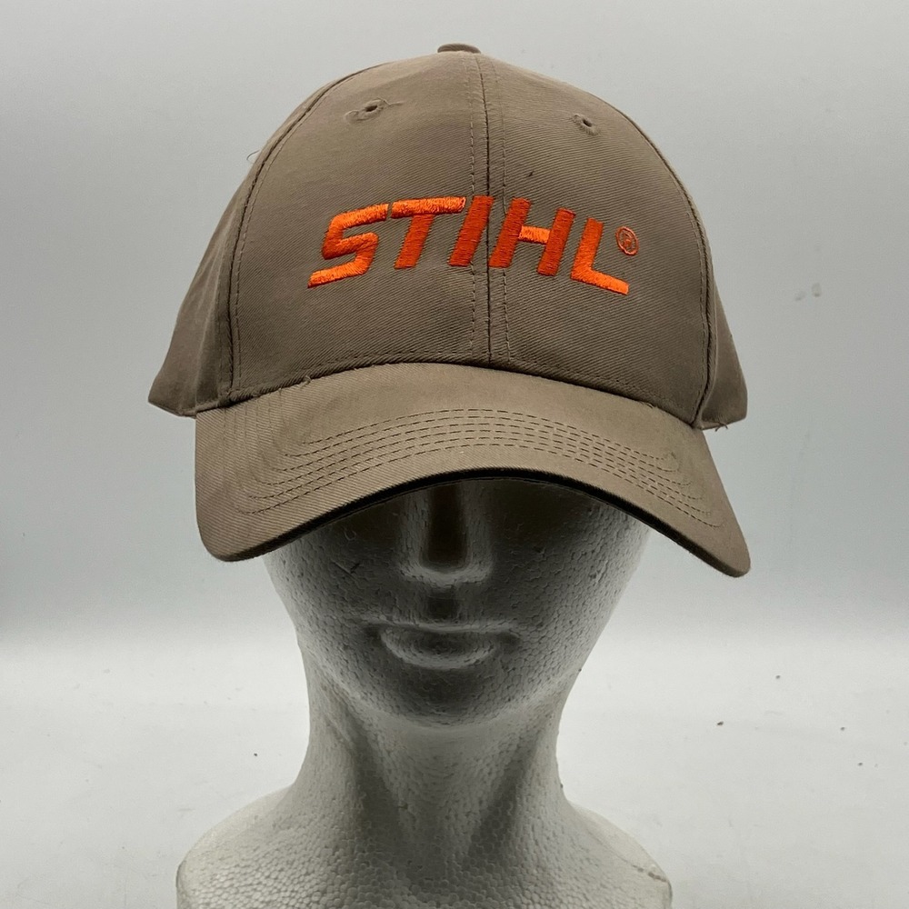STIHL OG Beige Baseball Cap Embroidered Logo‎ One Size Snapback Hat
